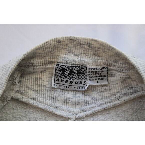 Vintage 90s Avenues By Street Scenes New Force Gray Sweatshirt Sweater Size L - Picture 5 of 11